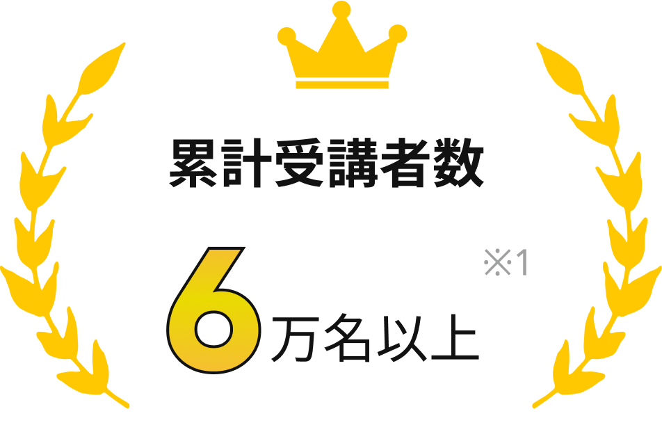 累計受講者数6万名以上 ※1